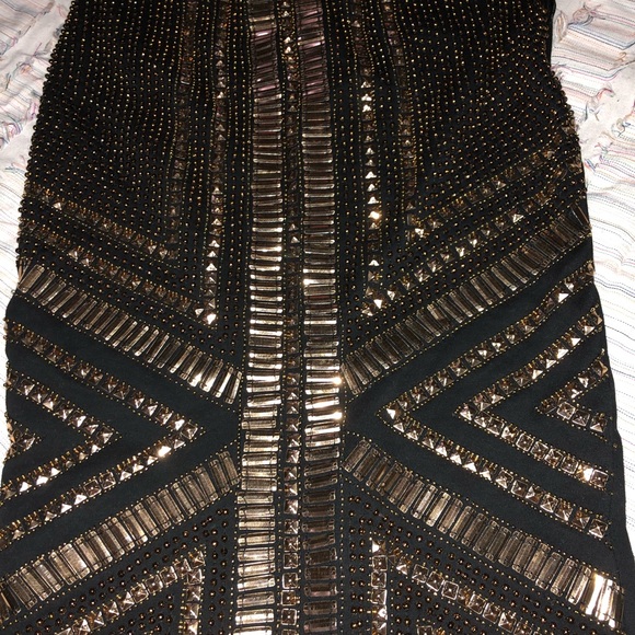 Peace + Love Black Heavily Embellished Midi Skirt - Picture 3 of 3